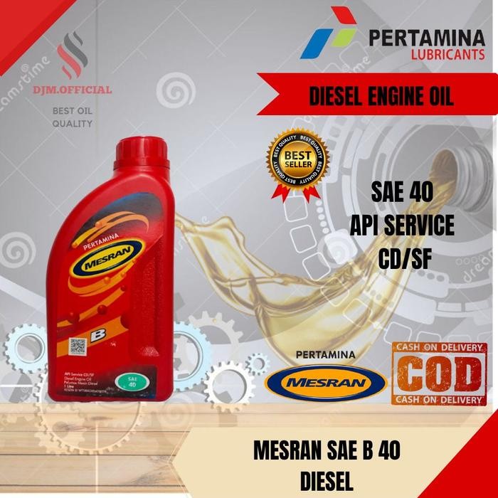 OLI MESIN DIESEL OLI MESRAN B 40 1LITER OLI PERTAMINA ORIGINAL
