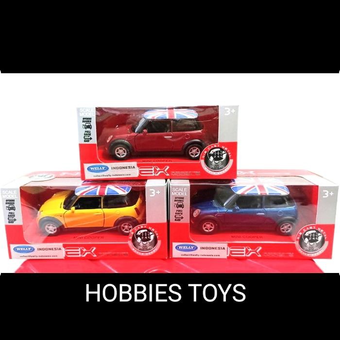 Diecast Welly Nex 1:36 Mini Cooper 1300 UK Flag