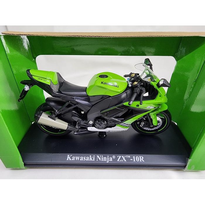 Diecast Motor Kawasaki Ninja ZX-10R Maisto 1:12 w/ Stand