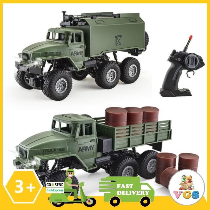Mainan Anak Remote Control Truk Militer Skala 1:16