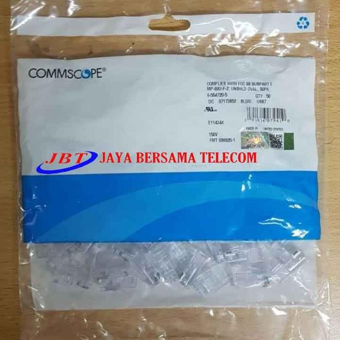 Konektor Rj45 Amp Commscope Cat.5E/Konektor Amp Cat.5E Kode 1275