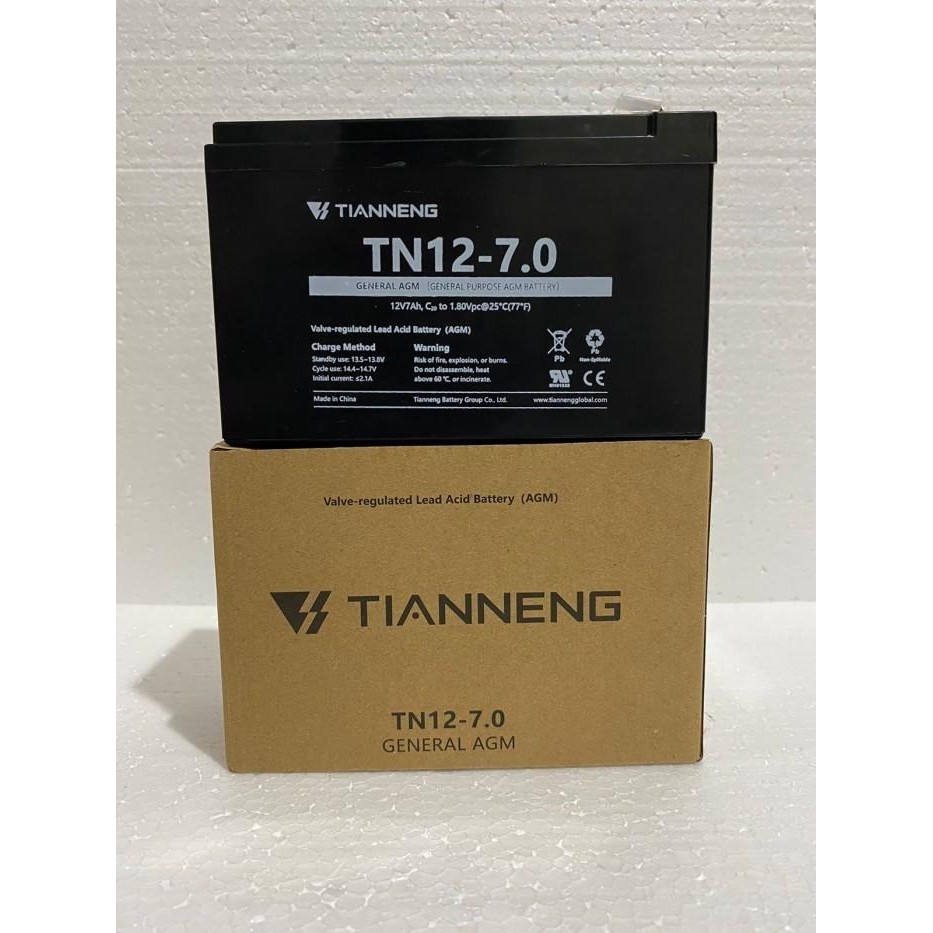 Bisa Grab Aki Vrla Tianneng 12V 7Ah Mobil Mobilan Anak Sepeda Listrik