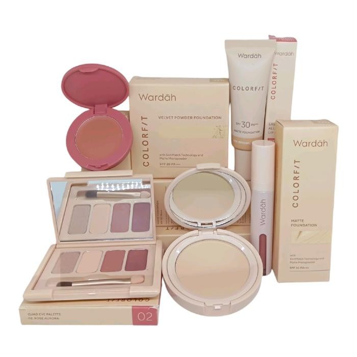 ASLI Paket Wardah Colorfit Satu Set Make Up Kado Ulang Tahun/ Make Up Bagus Untuk Kulit Berminyak /