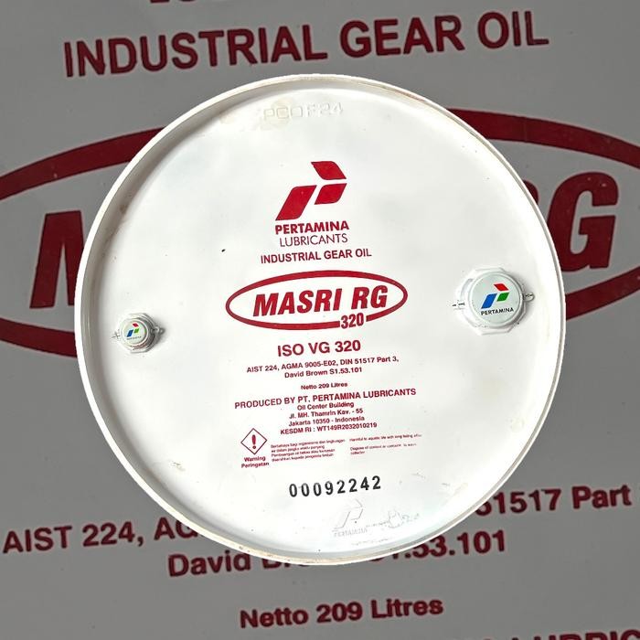 Hemat Oli Pertamina Masri Rg 320 Iso Vg 320 Isi 209Liter Termurah