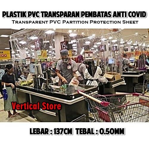 

Promo Plastik Mika Bening Anti Covid 0.50Mm - Pembatas Jarak 137Cm