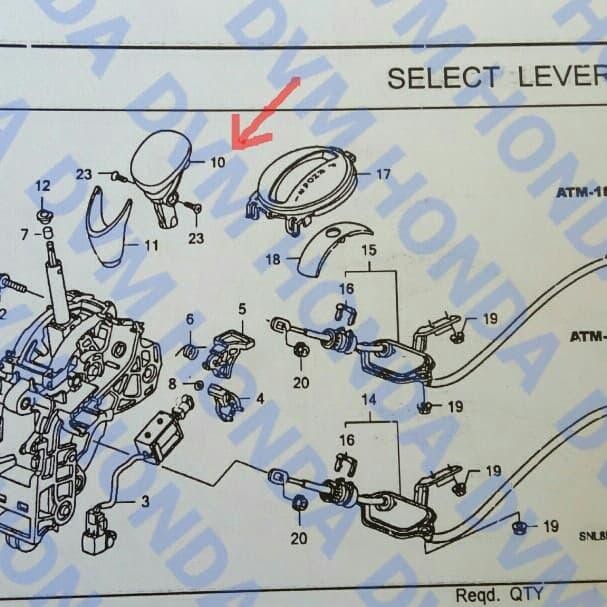 Shift Knob Versneling Matic Original Civic Fd Sperpart