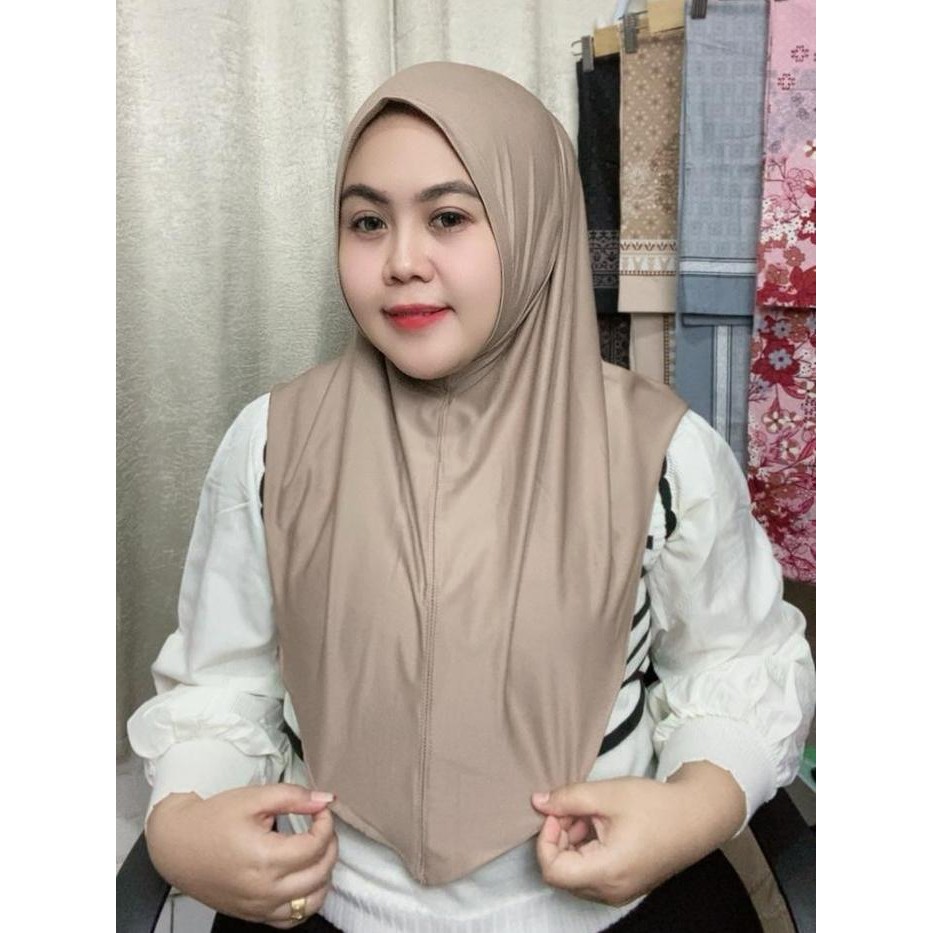 PAKET PROMO Hijab Segitiga Instan Oval Jersey - Model Muslim - Kerudung Bergo Wanita Dewasa Renda
