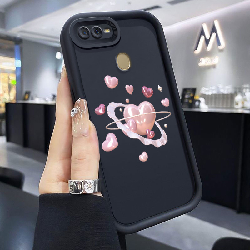 Casing Hp OPPO A7 OPPO A5s OPPO A12 OPPO A12S A11k Case Casing Cinta Pink pola HP Kasing Silikon Sof