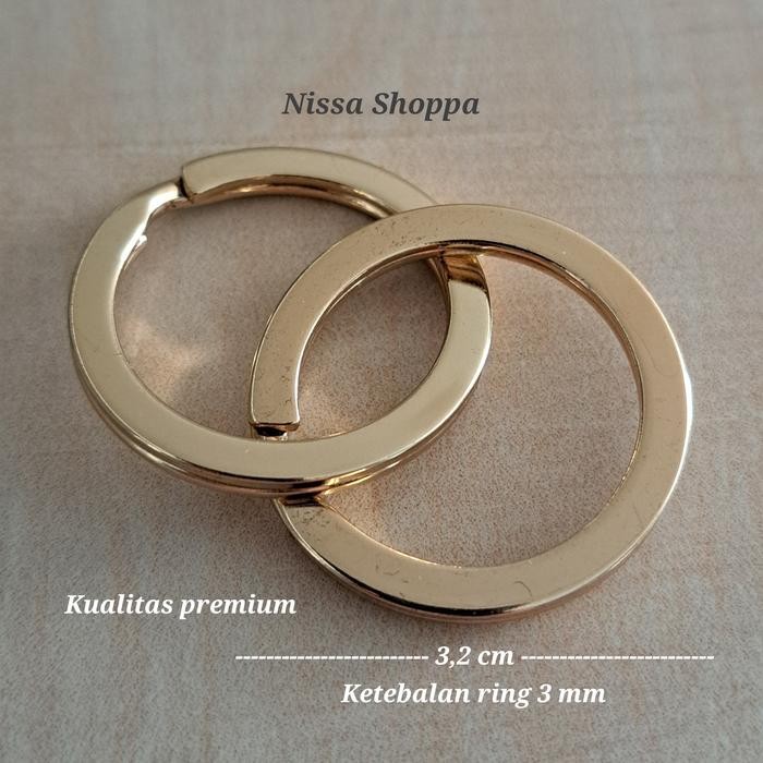 

New Ring gepeng ring pipih gantungan kunci ready semua ukuran