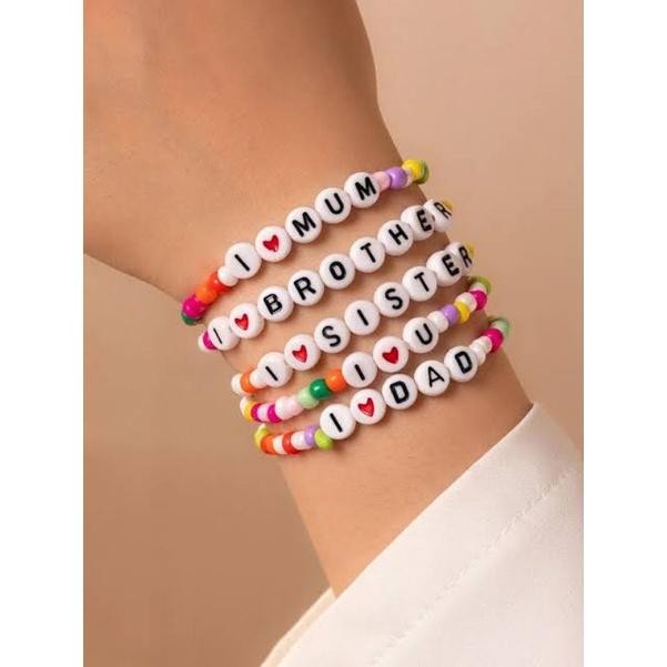 

New 110 pcs Manik Mote Huruf Bulat Pipih Manik Huruf Inisiall