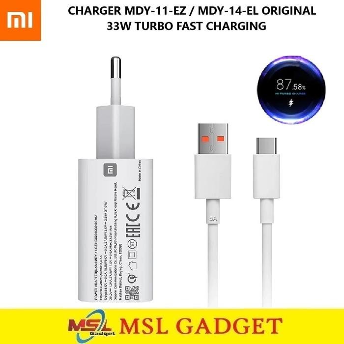 Best Seller Charger Xiaomi 33W Mdy-11-Ez / Mdy-14-El Turbo Fast Charging Original