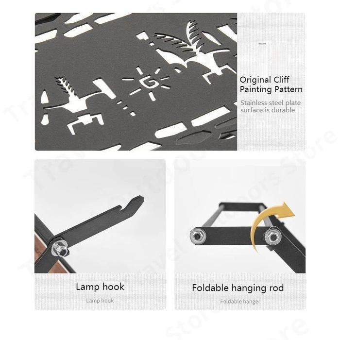 MEJA RAK LIPAT KOPI / MAKANAN PORTABLE CAMPING NATUREHIKE CNH22JU004