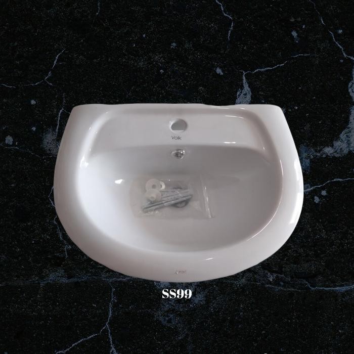 Wastafel Cuci Tangan/Wastafel Gantung/Wastafel Volk Komplit Set