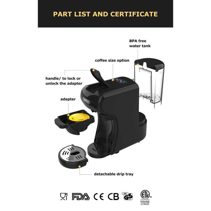 Mesin Kopi 3in1 Capsule Espresso Nespresso Dolce Gusto Coffe Maker Pro