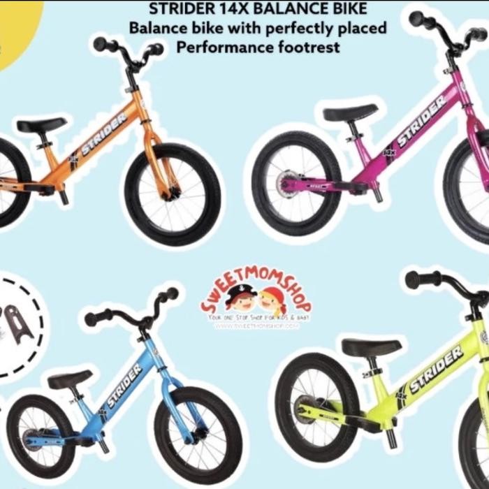 STRIDER 14X SPORT + PEDAL KIT-BALANCE BIKE sepeda anak