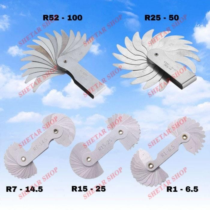 SIAP KIRIM RADIUS GAUGE / MAL RADIUS 1-100MM ALAT UKUR LENGKUNG