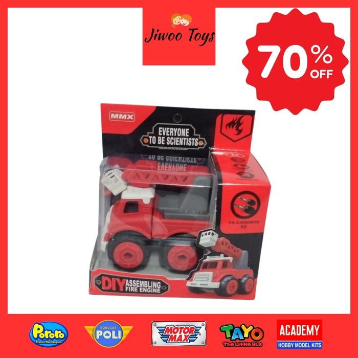 Mainan DIY Ladder Truck Skala 1:36 MMX 77012 OHDAE (Free Wheel)