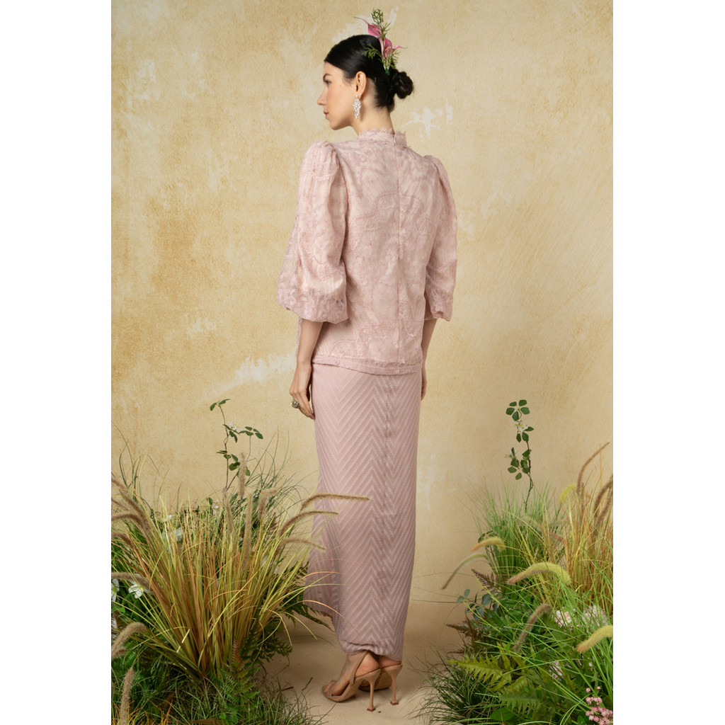 Zalia - Asmara Kurung Kedah Lace Set (Wanita) (DUSTY PURPLE)