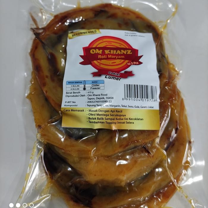 

LEZAT- Roti Maryam Coklat Om Khanz Food Enak Gurih Dan Bersertfikat Halal Mui