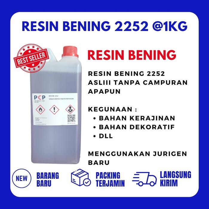 

Resin Bening 2252 1kg Lem Dekoratif Transparan Cocok untuk FURNITURE LACQUER & KERAJINAN 1 KG