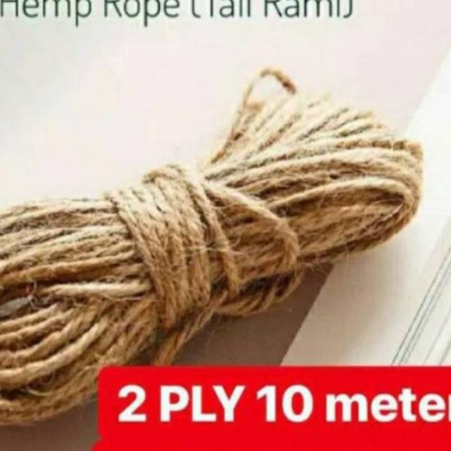 

Pengikat anggrek tempel 10m original tali goni (rami 2 lilitan)