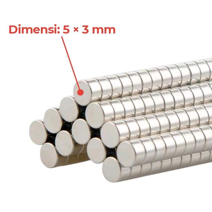 

Magnet Neodymium Bulat Powerful Strong NdFeB N35 50 5x3 mm set 50 pcs
