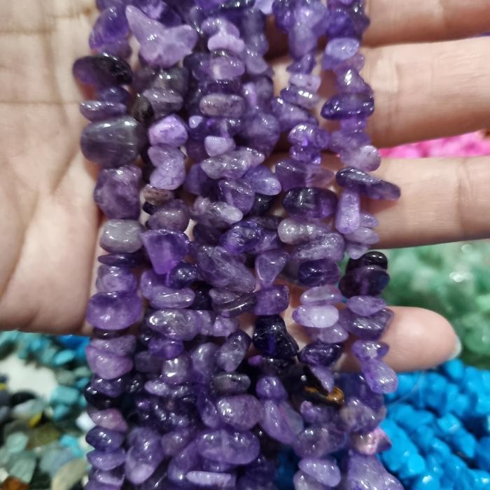 

Manik Batu Krikil Pecah Kecil Batu Alam +/- 80 cm, Bahan Craft