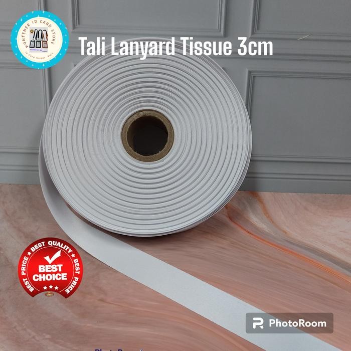 

promo tali lanyard tissue 3cm bahan lokal - printing sublim shopee