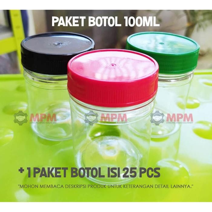 Tersedia Botol Sambal Plastik PET 100ml - Toples Bumbu Rempah Sele