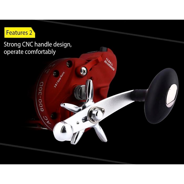 YUMOSHI ACL600 30D Reel Pancing 12 Ball Bearing with Electric Depth Counting / Gulungan Pancing /