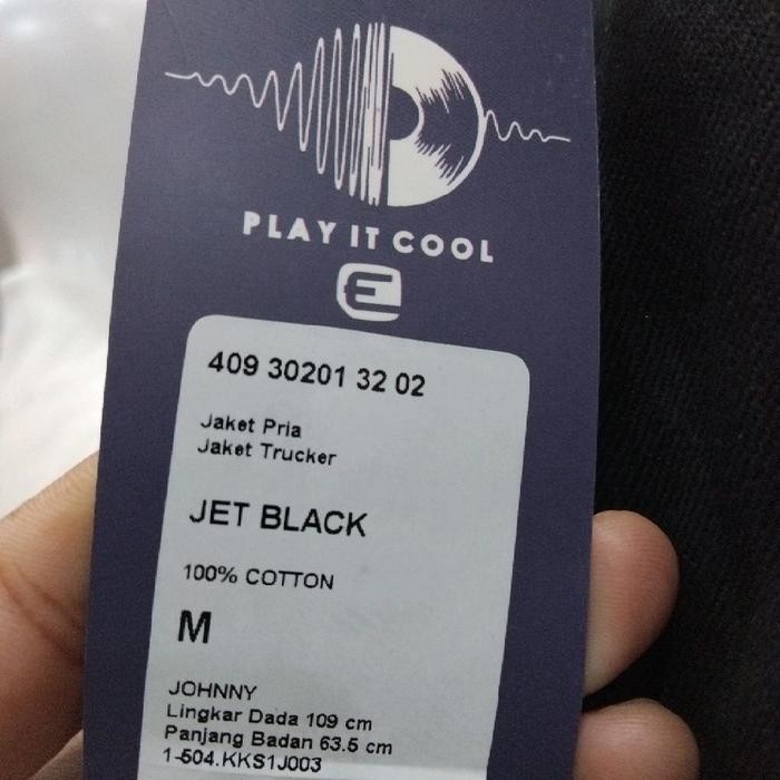 Emba Jaket Jeans Pria Hitam Polos