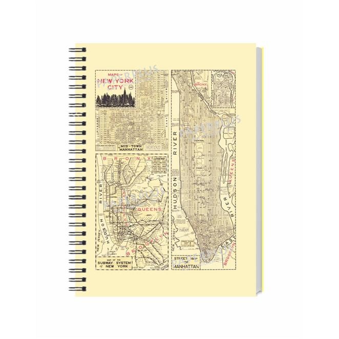 

Spiral Notebook A5 Vintage Map Of New York City