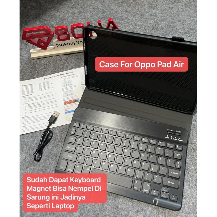CASE FOR OPPO PAD AIR BISA PASANG KEYBOARD SARUNG KEYBOARD WIRELESS COVER OPPO PAD AIR
