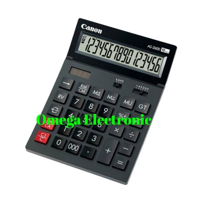

canon as-2600 - calculator desktop kalkulator meja kantor 16 digits kode 30