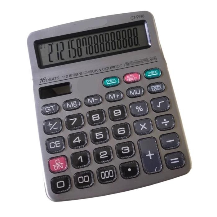 

bayar di tempat free baterai kalkulator 16 digit kincizen ct-9916 layar lcd angka besar calculator