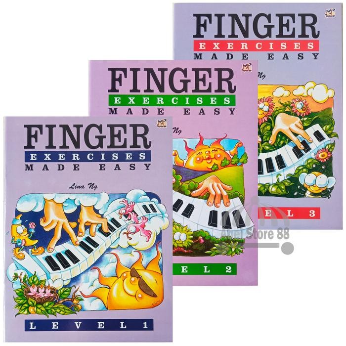 

Finger Exercise Made Easy Level 1/2/3 Lina Ng Buku Piano Latihan Jari
