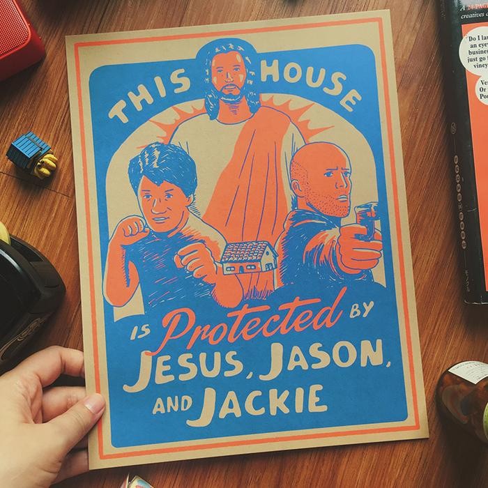 

Jesus, Jason, and Jackie - Art Print / Poster