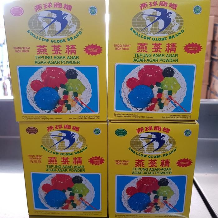 

AGAR SWALLOW GLOBE Brand Asli 1 BOX isi 12 sachet bubuk bola dunia