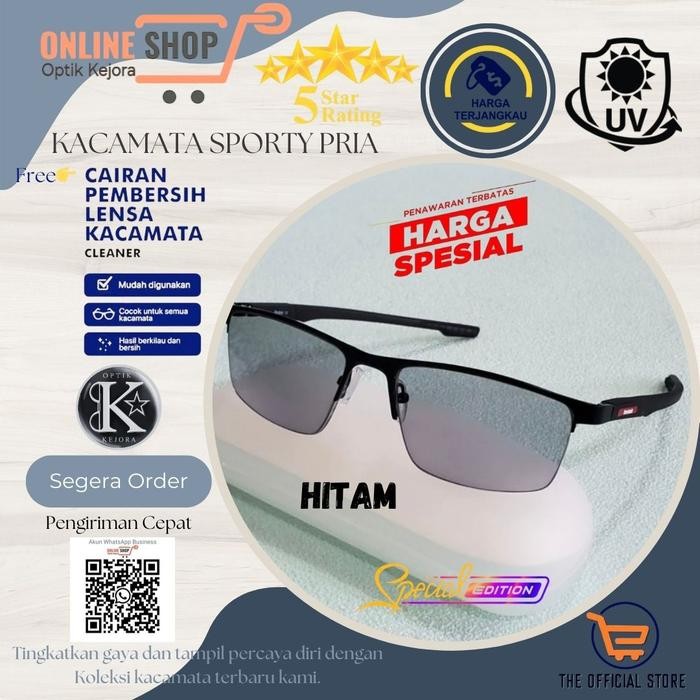 PHOTOCROMIC SPORT/ Kacamata Pria Sporty Gratis Lensa Minus Photocromic