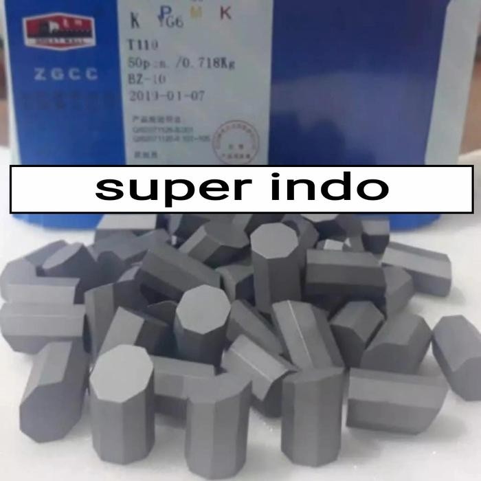 Populer Mata Pahat Widia Segi Enam Cemented Carbide Tip Yg-6 T110 Box Terlariss 