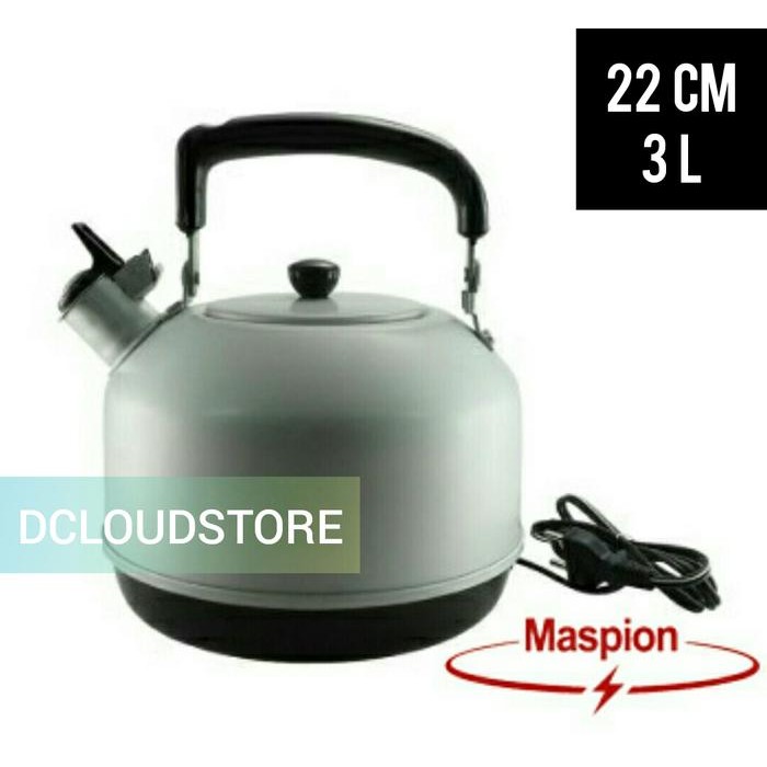 Teko Listrik Whistling MASPION 22 cm Bunyi Kettle Air Panas MG-5823
