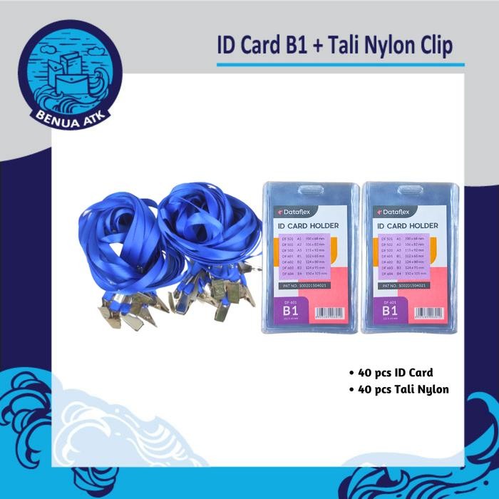

Ready Bundling Paket Id Card B1 + Tali Lanyard Nylon Clip Besi