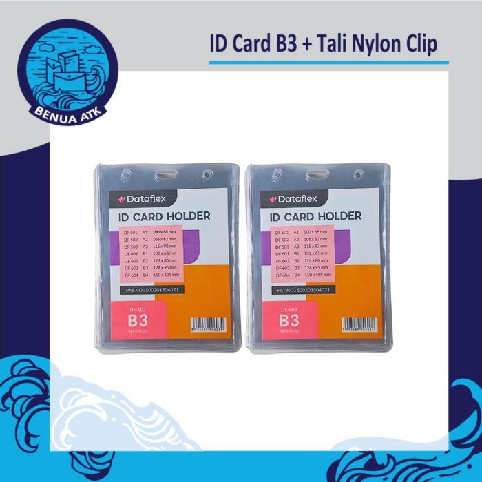 

Ready Bundling Paket Id Card B3 + Tali Lanyard Nylon Clip Besi