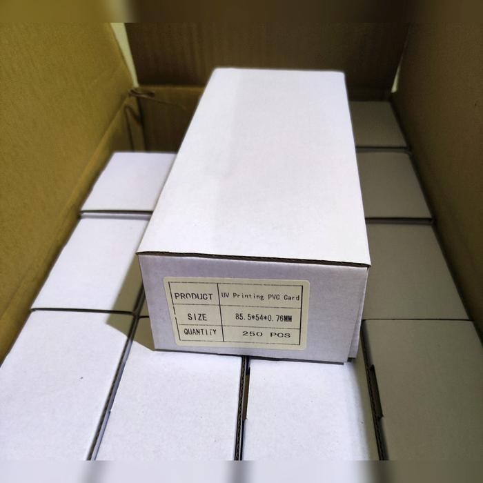 

Ready Pvc Blank Id Card Polos Isi 250Pcs Untuk Printer Uv Thermal