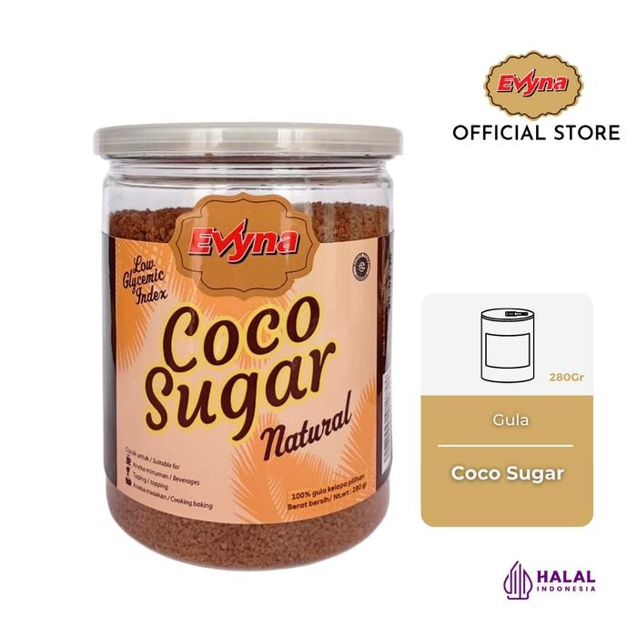 

DISKON Evyna Coco Sugar Gula Kelapa Pemanis Alami Rendah Indeks Glikemik READY STOCK