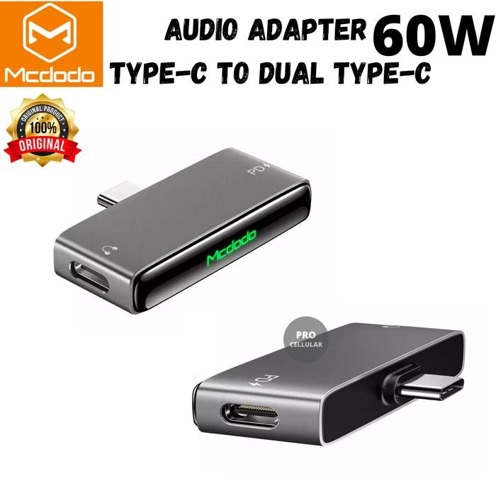 Mcdodo Audio Adapter Type-C to Type C Dual Type C Converter CA-7670