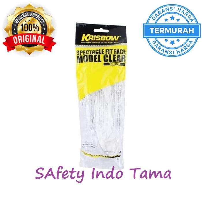 Pilihan- Krisbow Kacamata Safety Keselamatan Kerja - Bening Kuat Awet Murah
