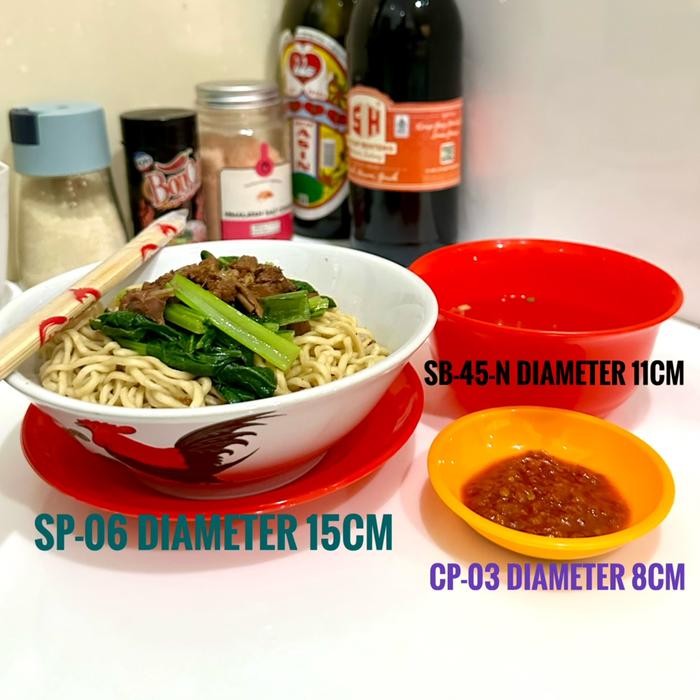 12Pcs Alas Mangkok / Piring Plastik Kecil Pisin Lepek 6 Inch Golden Hen Sp-06