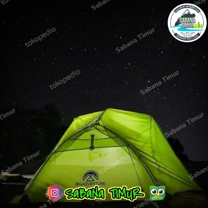 Tenda TAMBORA 2 Bigadventure / tenda alloy ANTI BADAI 2-3p - Blue Army
