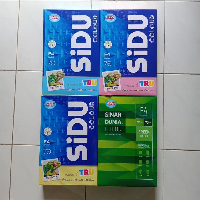 

Bisa Grab! Kertas Hvs Warna F4 70 Gr Sidu / Rim